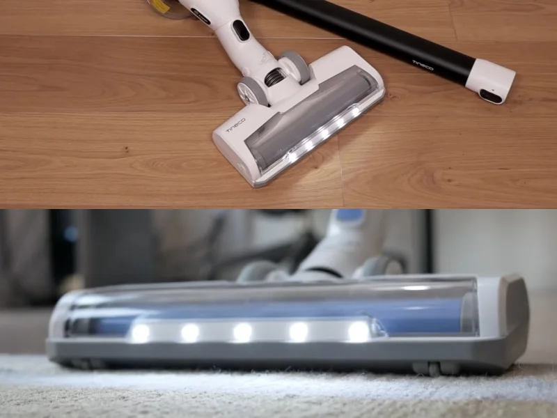 LED headlights of Tineco Pure One X (above) and A11 Hero (below)